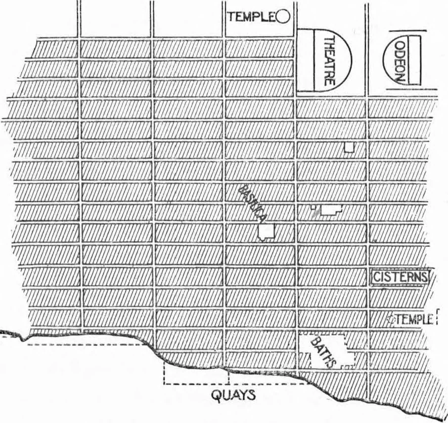 An illustration from Ancient town-planning, 1913, leaf 127