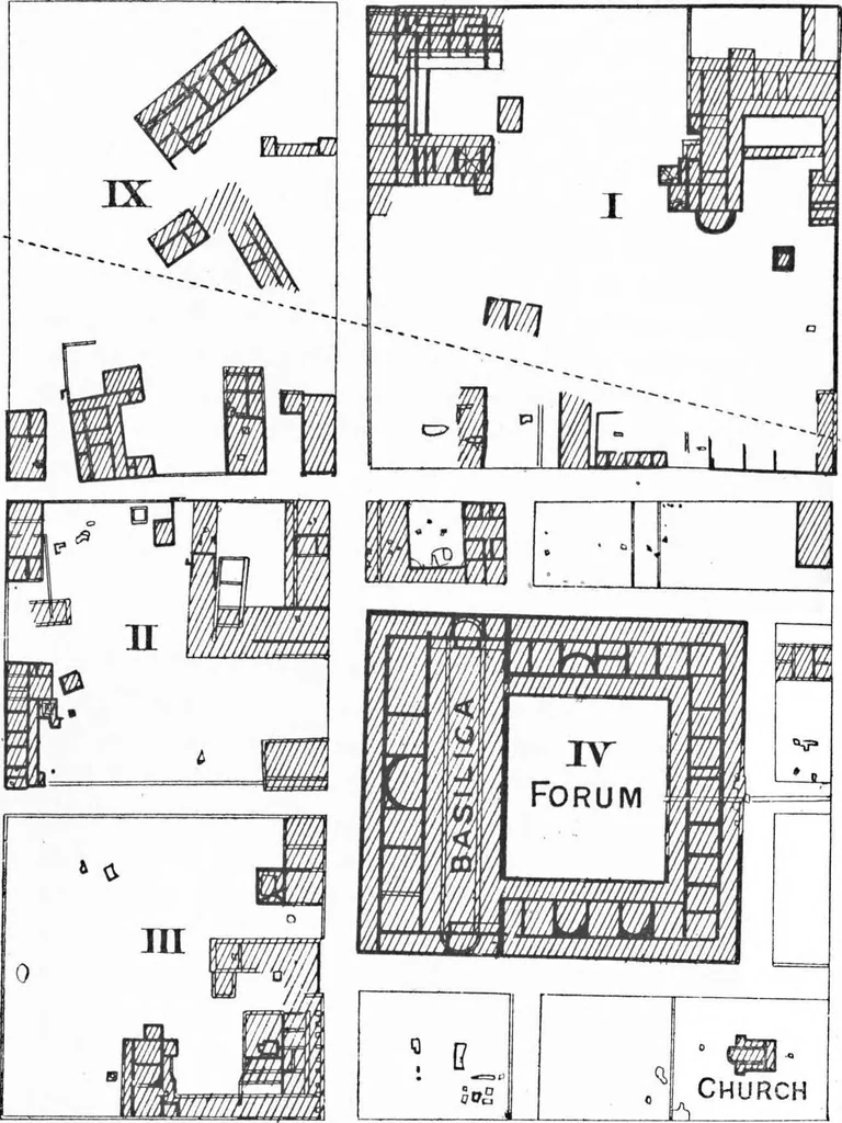 An illustration from Ancient town-planning, 1913, leaf 147