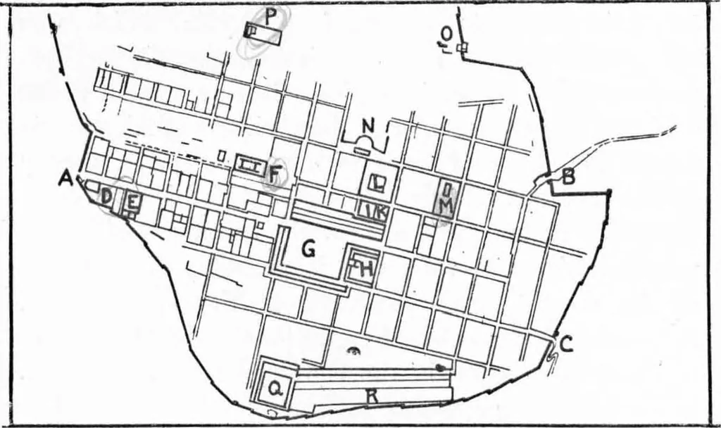 An illustration from Ancient town-planning, 1913, leaf 45