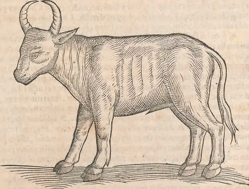 An illustration from Appendix historiae quadrupedum uiuiparorum & ouiparorum Conradi Gesneri Tigurini, 1554, leaf 14