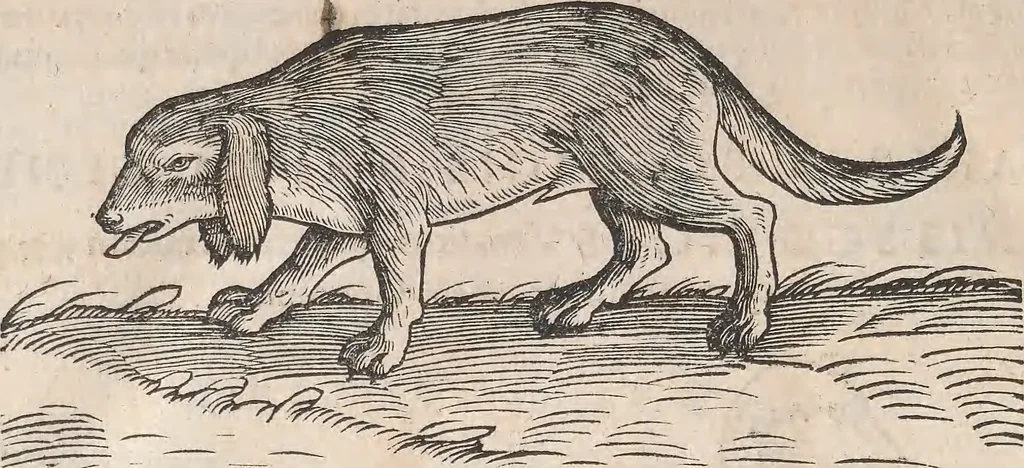 An illustration from Appendix historiae quadrupedum uiuiparorum & ouiparorum Conradi Gesneri Tigurini, 1554, leaf 17