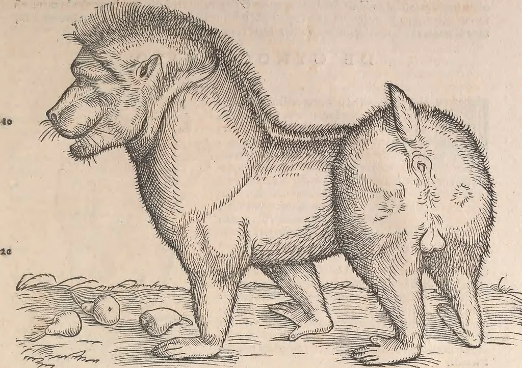 An illustration from Appendix historiae quadrupedum uiuiparorum & ouiparorum Conradi Gesneri Tigurini, 1554, leaf 18