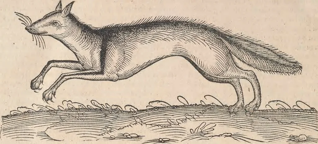 An illustration from Appendix historiae quadrupedum uiuiparorum & ouiparorum Conradi Gesneri Tigurini, 1554, leaf 21