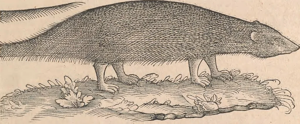 An illustration from Appendix historiae quadrupedum uiuiparorum & ouiparorum Conradi Gesneri Tigurini, 1554, leaf 24