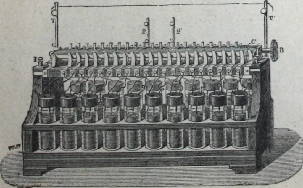 An illustration from Applications generales de l'electricite : appareils scientifiques, 1889, leaf 4
