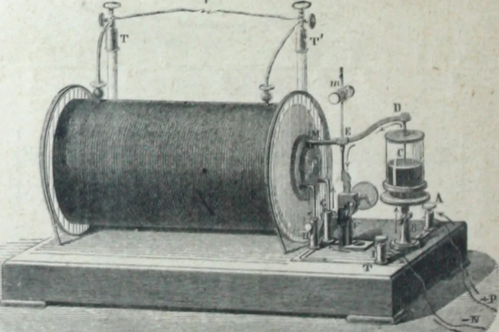 An illustration from Applications generales de l'electricite : appareils scientifiques, 1889, leaf 5