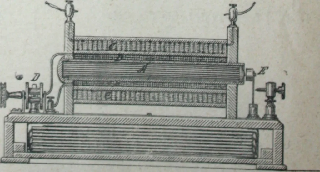 An illustration from Applications generales de l'electricite : appareils scientifiques, 1889, leaf 5