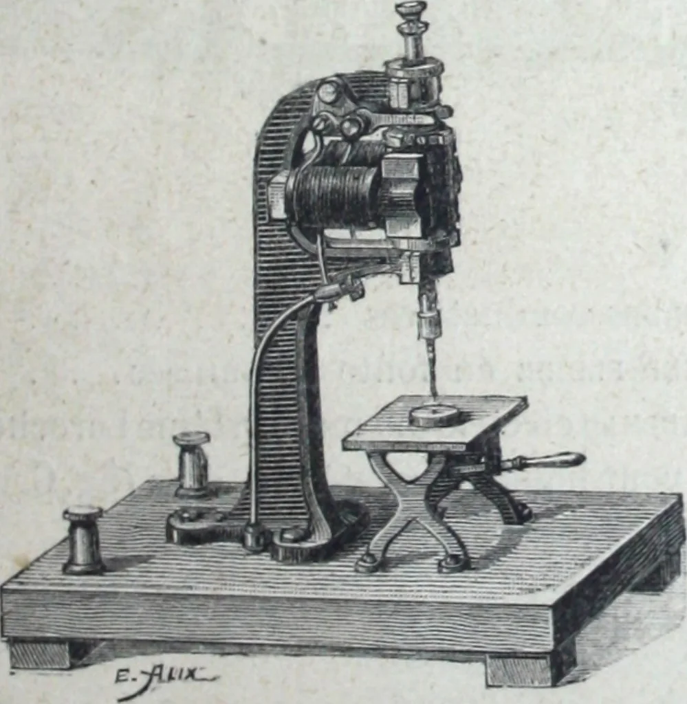 An illustration from Applications generales de l'electricite : appareils scientifiques, 1889, leaf 6