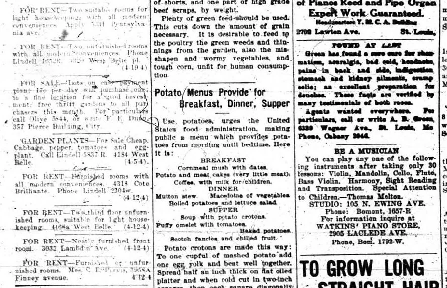 An illustration from St. Louis Argus, April 19, 1918, 1918, leaf 5