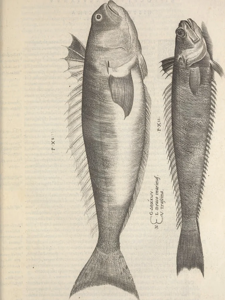 An illustration from Aquatilium animalium historiae, liber primus : cum eorumdem formis, aere excusis, 1554, leaf 160