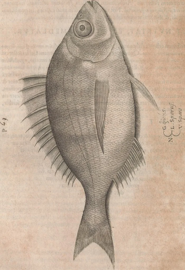 An illustration from Aquatilium animalium historiae, liber primus : cum eorumdem formis, aere excusis, 1554, leaf 371