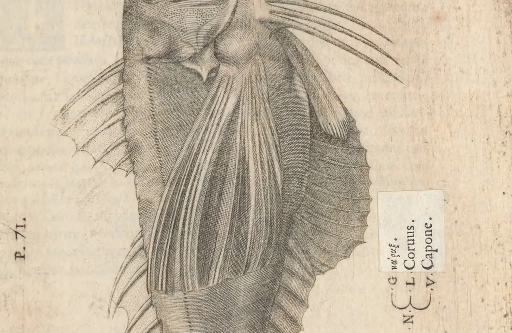 An illustration from Aquatilium animalium historiae, liber primus : cum eorumdem formis, aere excusis, 1554, leaf 406