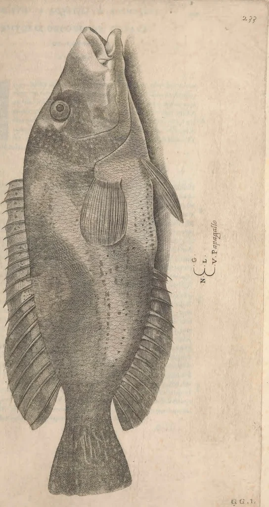 An illustration from Aquatilium animalium historiae, liber primus : cum eorumdem formis, aere excusis, 1554, leaf 484