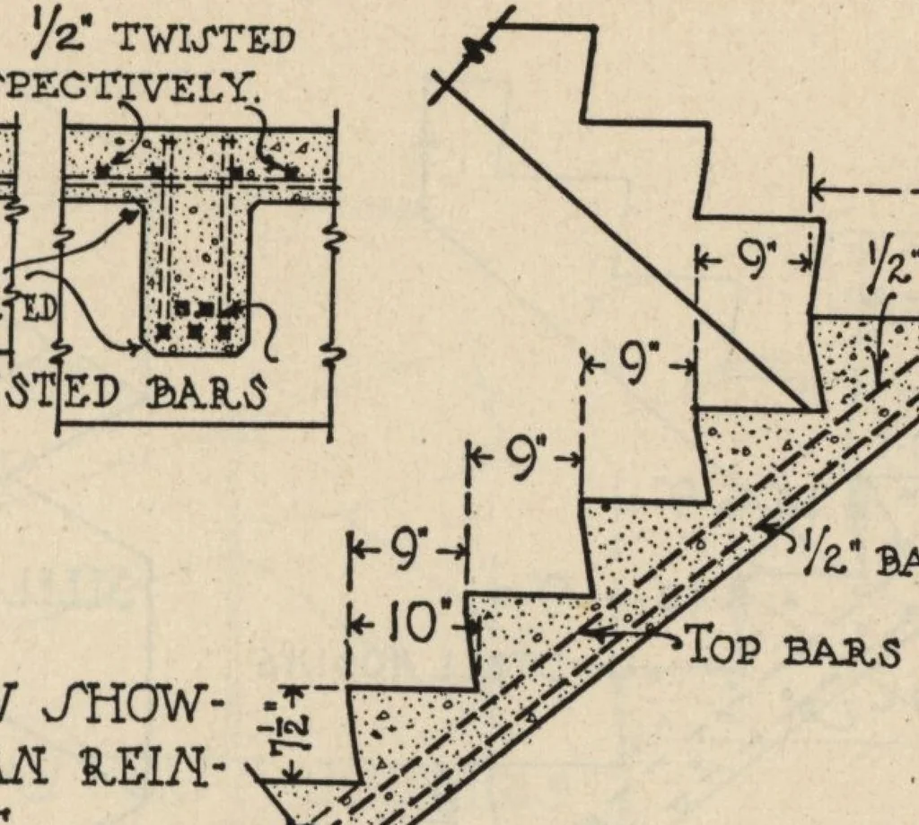 An illustration from Architectural details for every type of building : a practical drafting room guide for contractors, builders, lumber dealers, millmen, draftsmen and architects., 1921, leaf 102