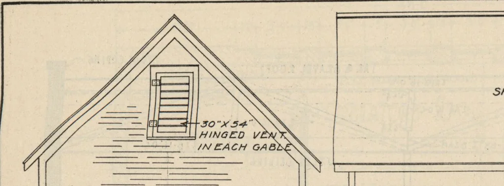 An illustration from Architectural details for every type of building : a practical drafting room guide for contractors, builders, lumber dealers, millmen, draftsmen and architects., 1921, leaf 107