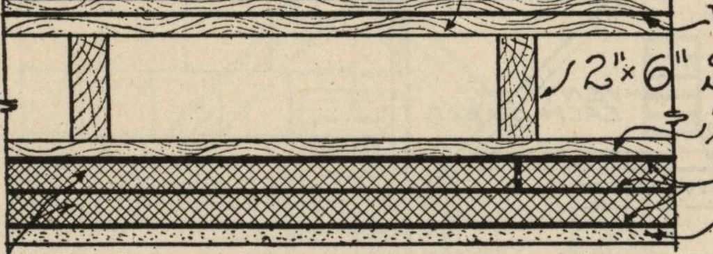 An illustration from Architectural details for every type of building : a practical drafting room guide for contractors, builders, lumber dealers, millmen, draftsmen and architects., 1921, leaf 109