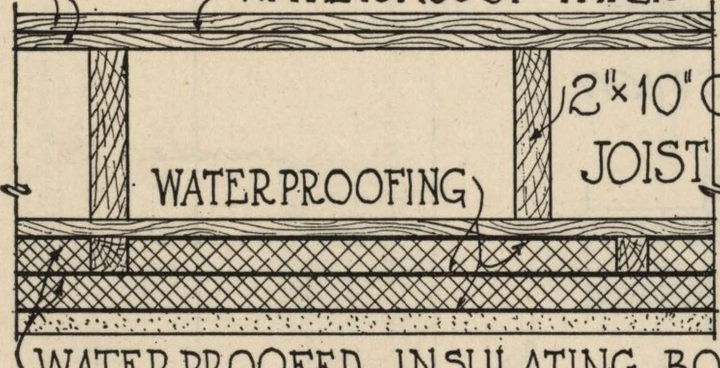 An illustration from Architectural details for every type of building : a practical drafting room guide for contractors, builders, lumber dealers, millmen, draftsmen and architects., 1921, leaf 109