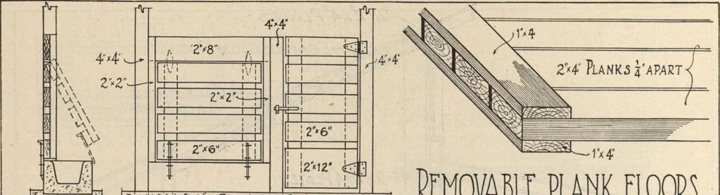 An illustration from Architectural details for every type of building : a practical drafting room guide for contractors, builders, lumber dealers, millmen, draftsmen and architects., 1921, leaf 111
