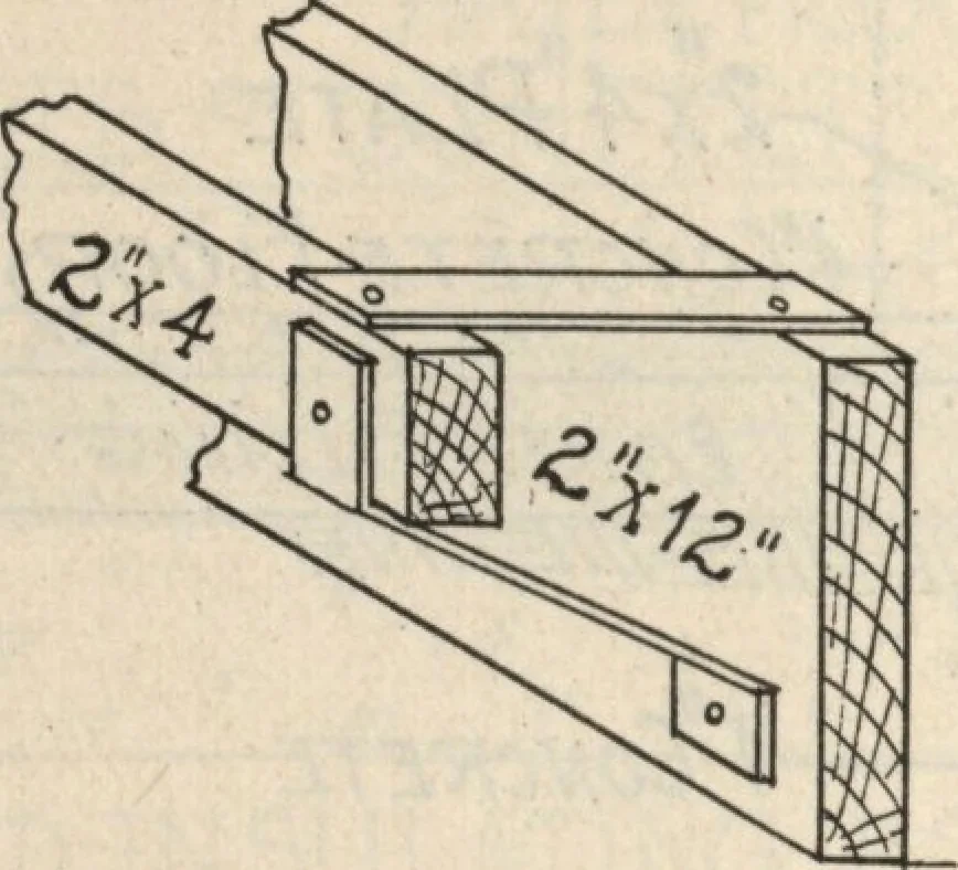 An illustration from Architectural details for every type of building : a practical drafting room guide for contractors, builders, lumber dealers, millmen, draftsmen and architects., 1921, leaf 111