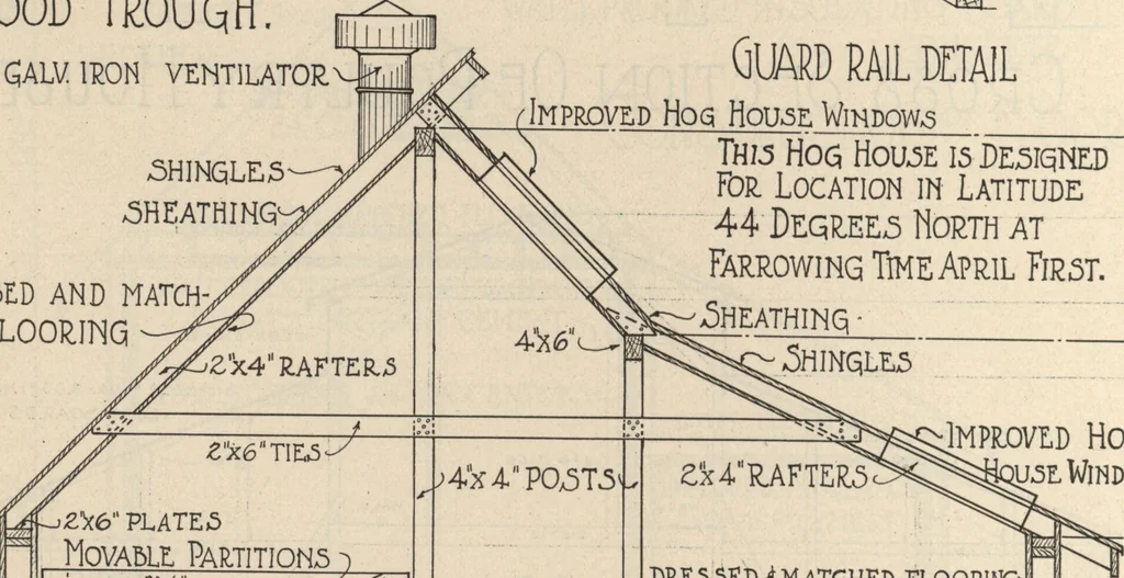 An illustration from Architectural details for every type of building : a practical drafting room guide for contractors, builders, lumber dealers, millmen, draftsmen and architects., 1921, leaf 111