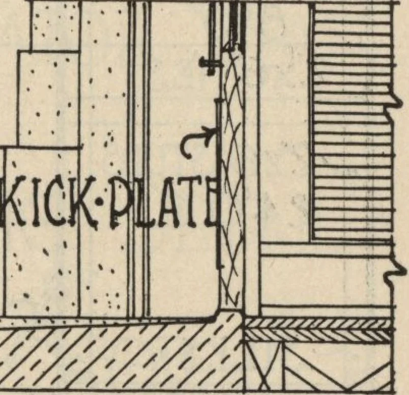 An illustration from Architectural details for every type of building : a practical drafting room guide for contractors, builders, lumber dealers, millmen, draftsmen and architects., 1921, leaf 114