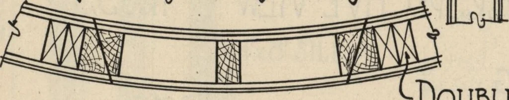 An illustration from Architectural details for every type of building : a practical drafting room guide for contractors, builders, lumber dealers, millmen, draftsmen and architects., 1921, leaf 117