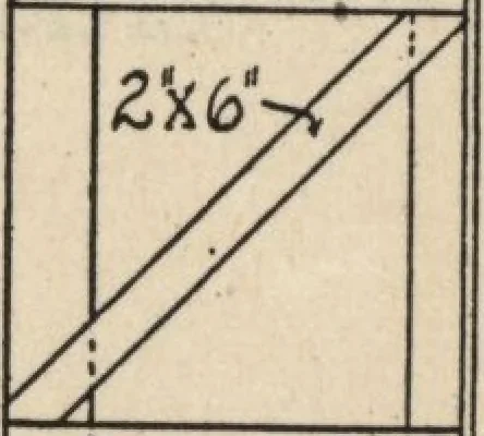 An illustration from Architectural details for every type of building : a practical drafting room guide for contractors, builders, lumber dealers, millmen, draftsmen and architects., 1921, leaf 118