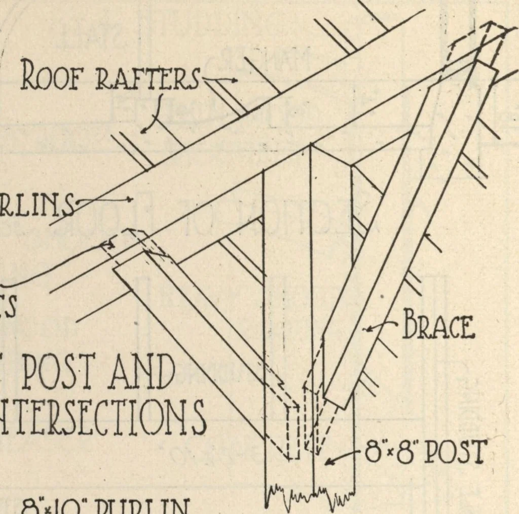 An illustration from Architectural details for every type of building : a practical drafting room guide for contractors, builders, lumber dealers, millmen, draftsmen and architects., 1921, leaf 119
