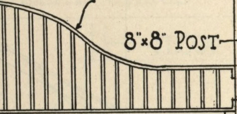 An illustration from Architectural details for every type of building : a practical drafting room guide for contractors, builders, lumber dealers, millmen, draftsmen and architects., 1921, leaf 121