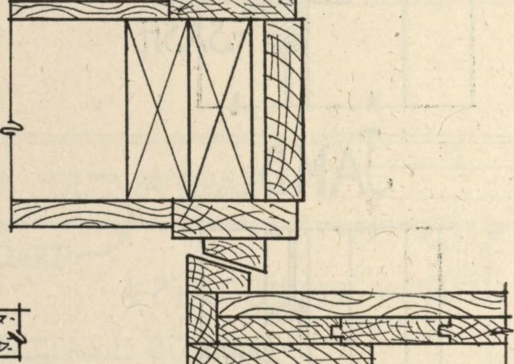 An illustration from Architectural details for every type of building : a practical drafting room guide for contractors, builders, lumber dealers, millmen, draftsmen and architects., 1921, leaf 123