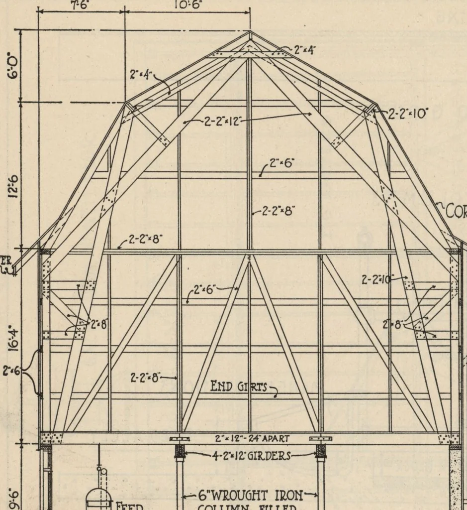 An illustration from Architectural details for every type of building : a practical drafting room guide for contractors, builders, lumber dealers, millmen, draftsmen and architects., 1921, leaf 131