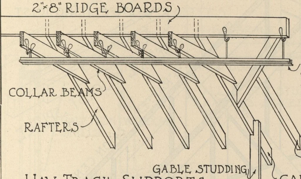 An illustration from Architectural details for every type of building : a practical drafting room guide for contractors, builders, lumber dealers, millmen, draftsmen and architects., 1921, leaf 136