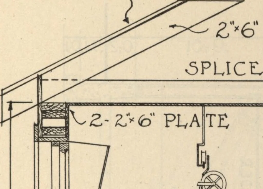 An illustration from Architectural details for every type of building : a practical drafting room guide for contractors, builders, lumber dealers, millmen, draftsmen and architects., 1921, leaf 138
