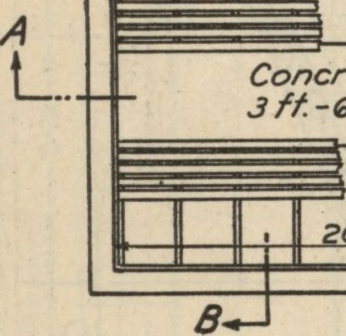 An illustration from Architectural details for every type of building : a practical drafting room guide for contractors, builders, lumber dealers, millmen, draftsmen and architects., 1921, leaf 149