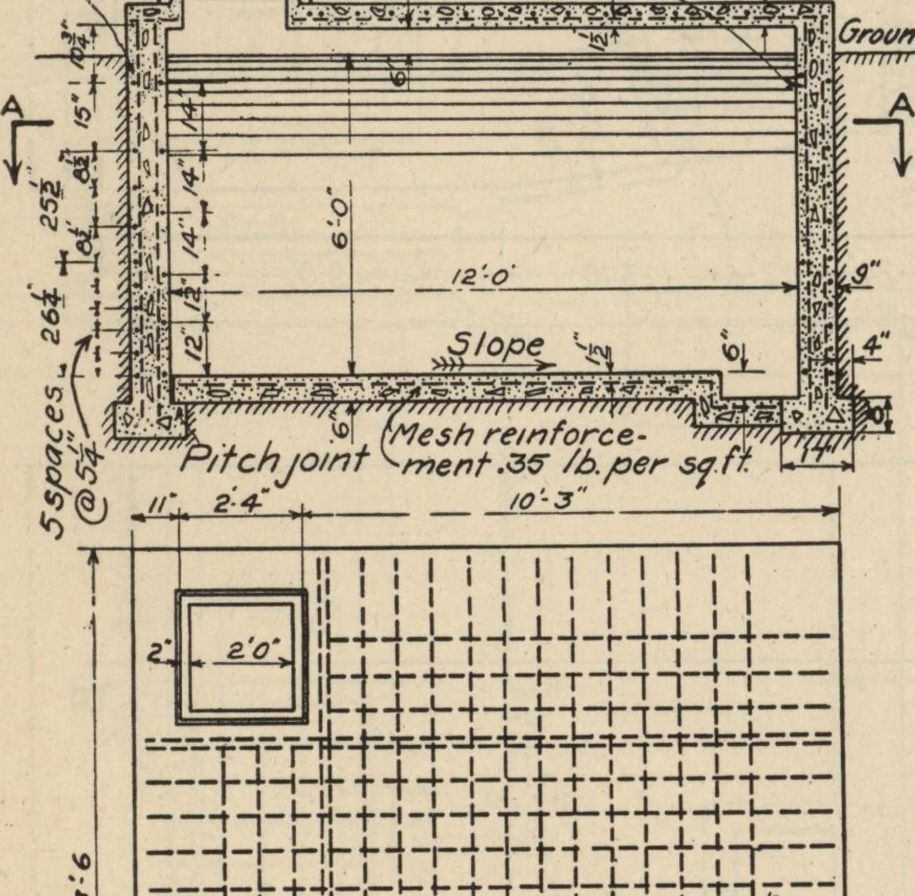 An illustration from Architectural details for every type of building : a practical drafting room guide for contractors, builders, lumber dealers, millmen, draftsmen and architects., 1921, leaf 149