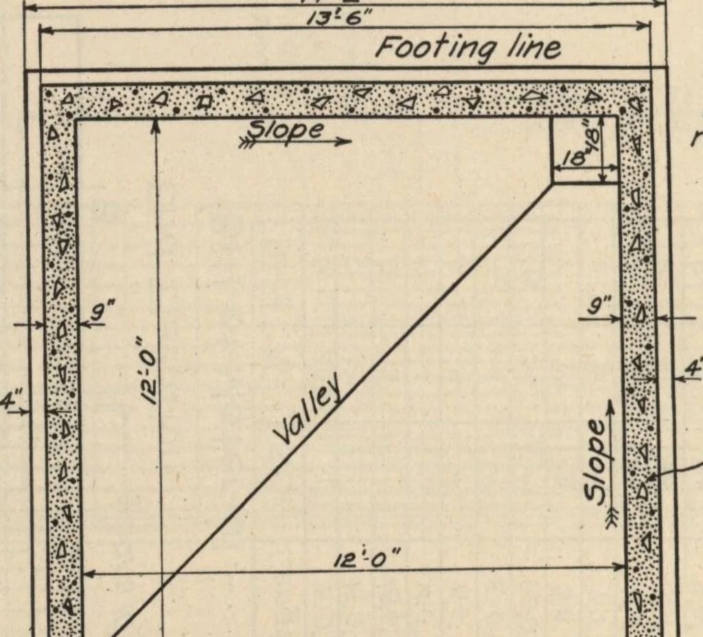 An illustration from Architectural details for every type of building : a practical drafting room guide for contractors, builders, lumber dealers, millmen, draftsmen and architects., 1921, leaf 149