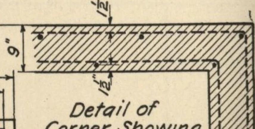 An illustration from Architectural details for every type of building : a practical drafting room guide for contractors, builders, lumber dealers, millmen, draftsmen and architects., 1921, leaf 149
