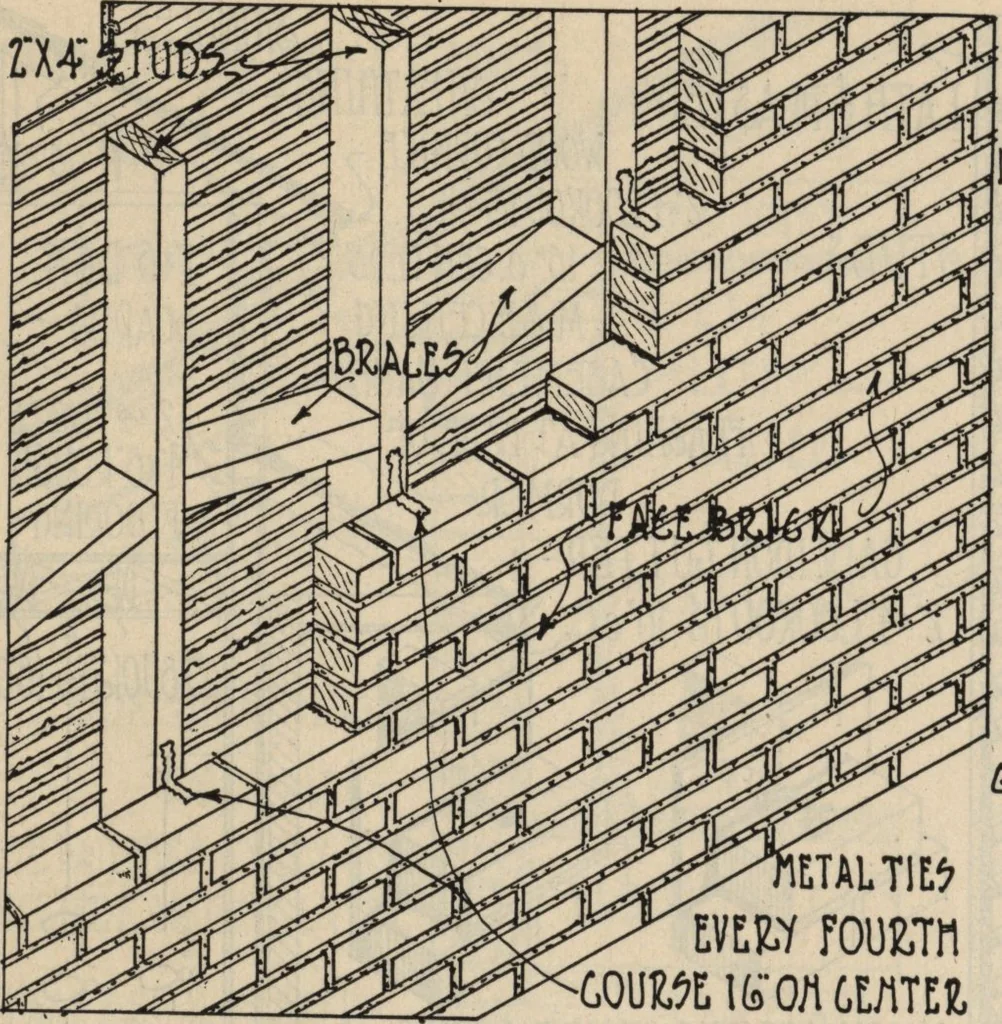 An illustration from Architectural details for every type of building : a practical drafting room guide for contractors, builders, lumber dealers, millmen, draftsmen and architects., 1921, leaf 15