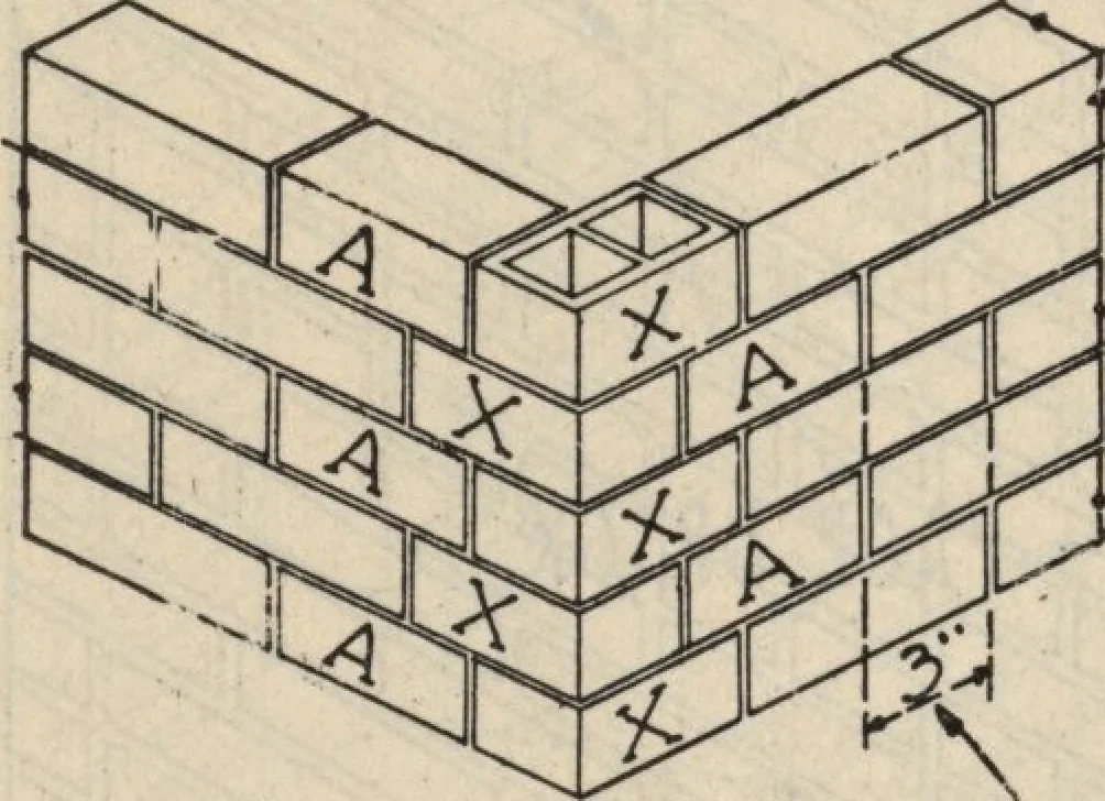 An illustration from Architectural details for every type of building : a practical drafting room guide for contractors, builders, lumber dealers, millmen, draftsmen and architects., 1921, leaf 17