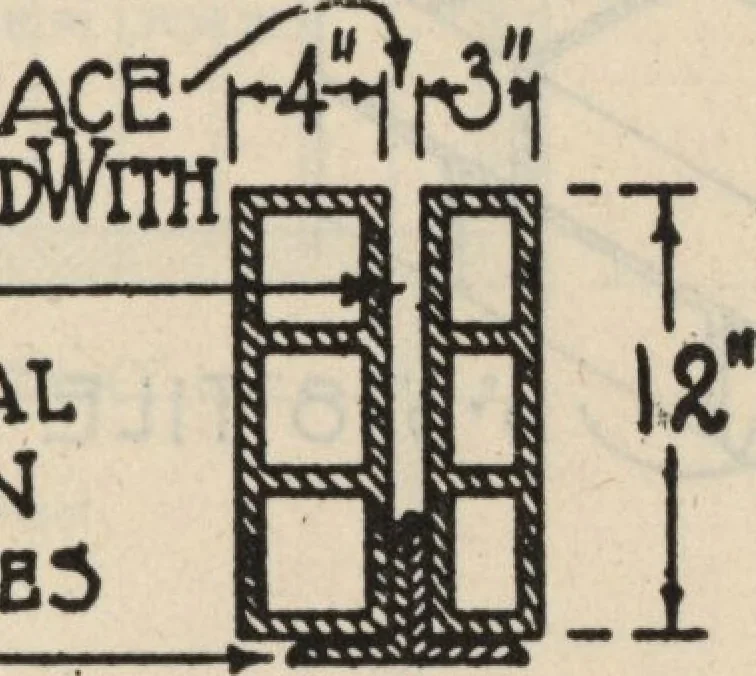 An illustration from Architectural details for every type of building : a practical drafting room guide for contractors, builders, lumber dealers, millmen, draftsmen and architects., 1921, leaf 18