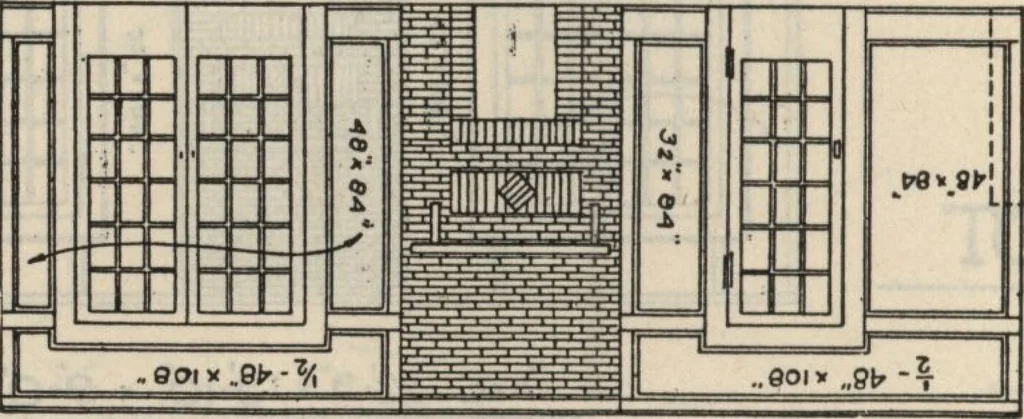 An illustration from Architectural details for every type of building : a practical drafting room guide for contractors, builders, lumber dealers, millmen, draftsmen and architects., 1921, leaf 25