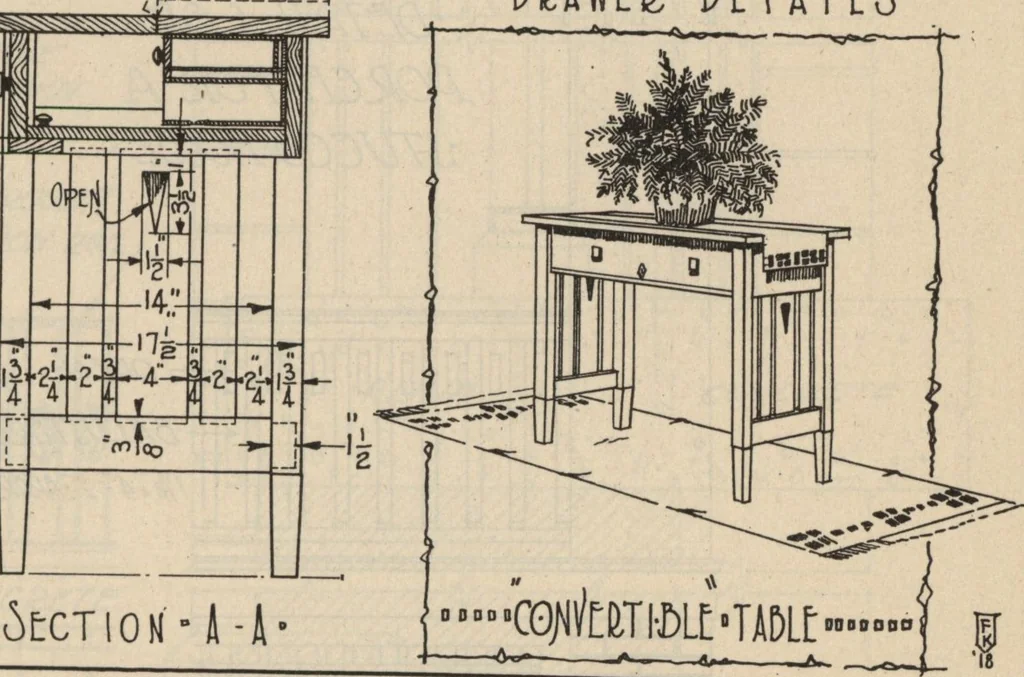 An illustration from Architectural details for every type of building : a practical drafting room guide for contractors, builders, lumber dealers, millmen, draftsmen and architects., 1921, leaf 38