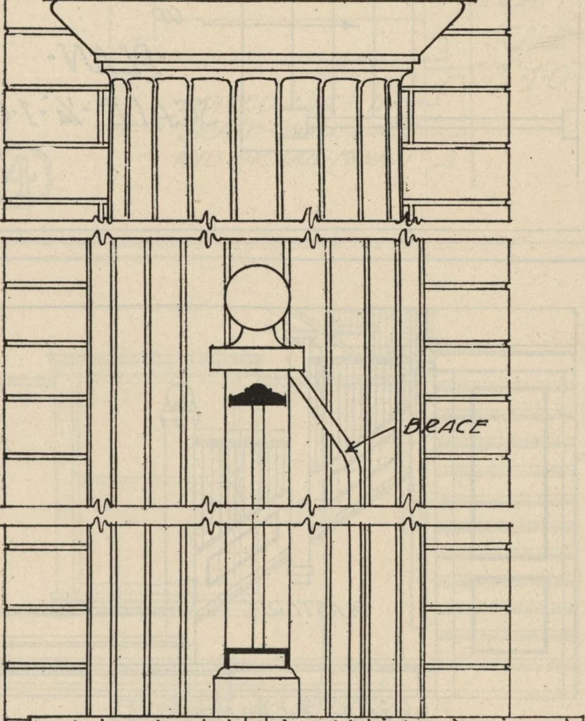 An illustration from Architectural details for every type of building : a practical drafting room guide for contractors, builders, lumber dealers, millmen, draftsmen and architects., 1921, leaf 40