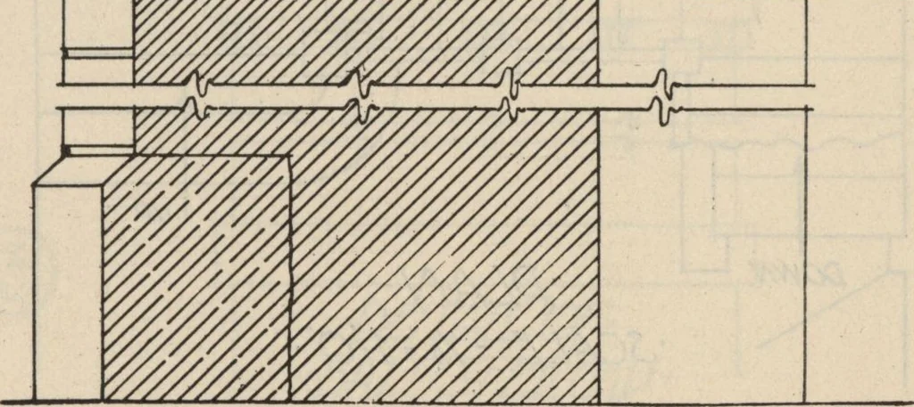 An illustration from Architectural details for every type of building : a practical drafting room guide for contractors, builders, lumber dealers, millmen, draftsmen and architects., 1921, leaf 40