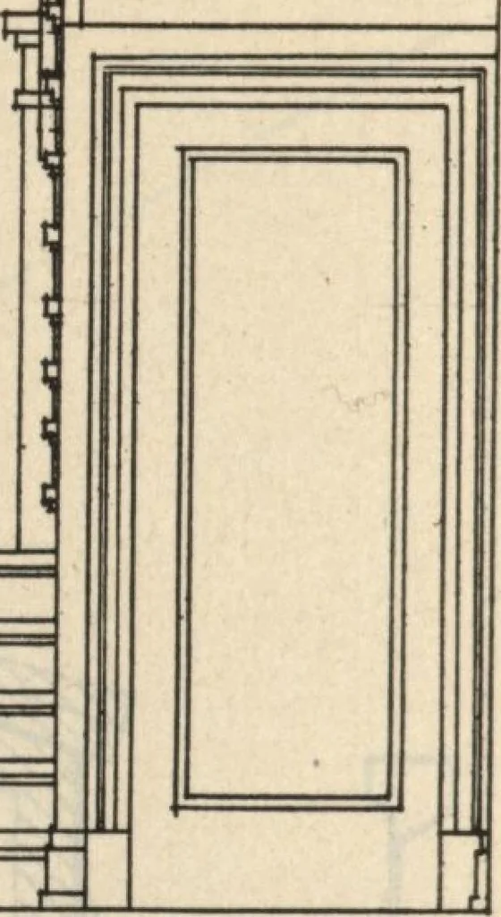 An illustration from Architectural details for every type of building : a practical drafting room guide for contractors, builders, lumber dealers, millmen, draftsmen and architects., 1921, leaf 41