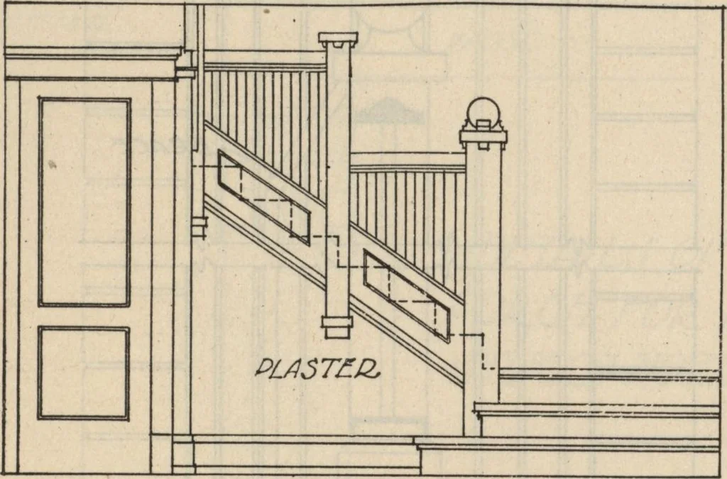 An illustration from Architectural details for every type of building : a practical drafting room guide for contractors, builders, lumber dealers, millmen, draftsmen and architects., 1921, leaf 41