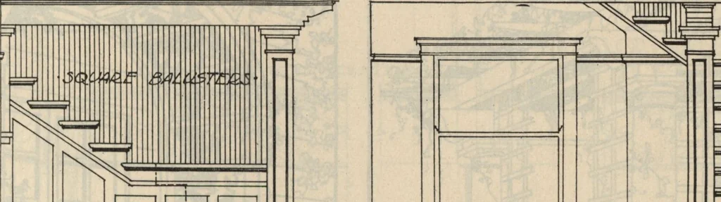 An illustration from Architectural details for every type of building : a practical drafting room guide for contractors, builders, lumber dealers, millmen, draftsmen and architects., 1921, leaf 42