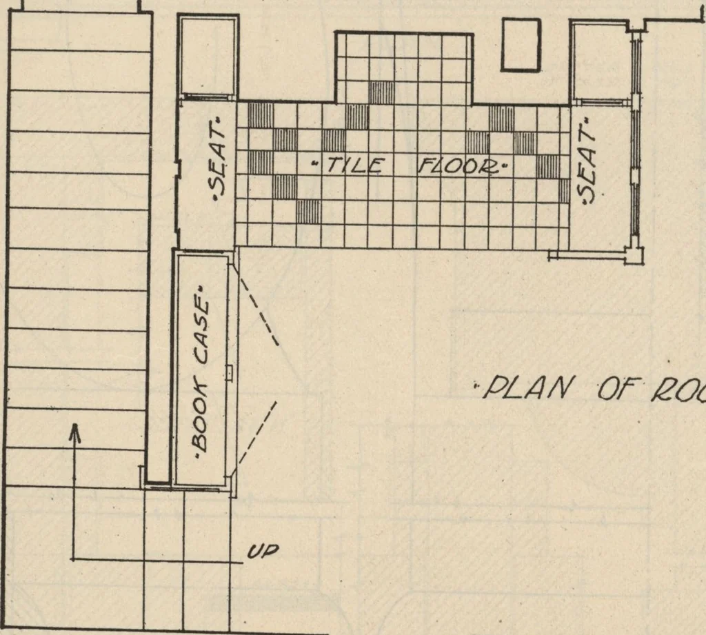 An illustration from Architectural details for every type of building : a practical drafting room guide for contractors, builders, lumber dealers, millmen, draftsmen and architects., 1921, leaf 47