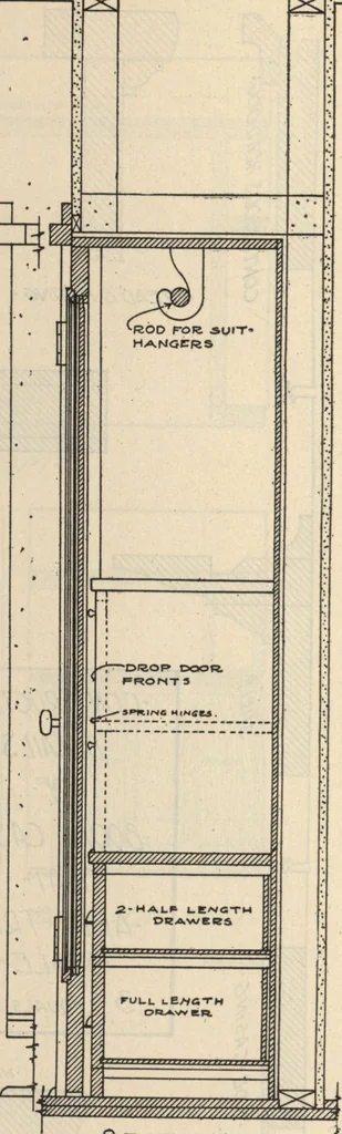 An illustration from Architectural details for every type of building : a practical drafting room guide for contractors, builders, lumber dealers, millmen, draftsmen and architects., 1921, leaf 49