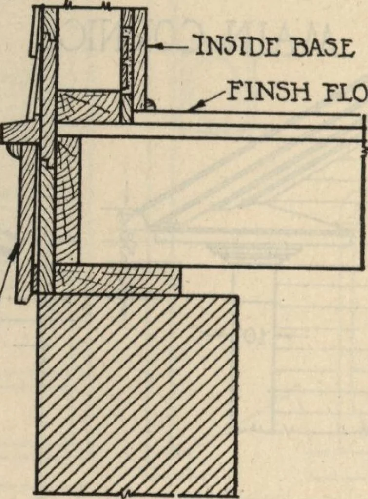 An illustration from Architectural details for every type of building : a practical drafting room guide for contractors, builders, lumber dealers, millmen, draftsmen and architects., 1921, leaf 5